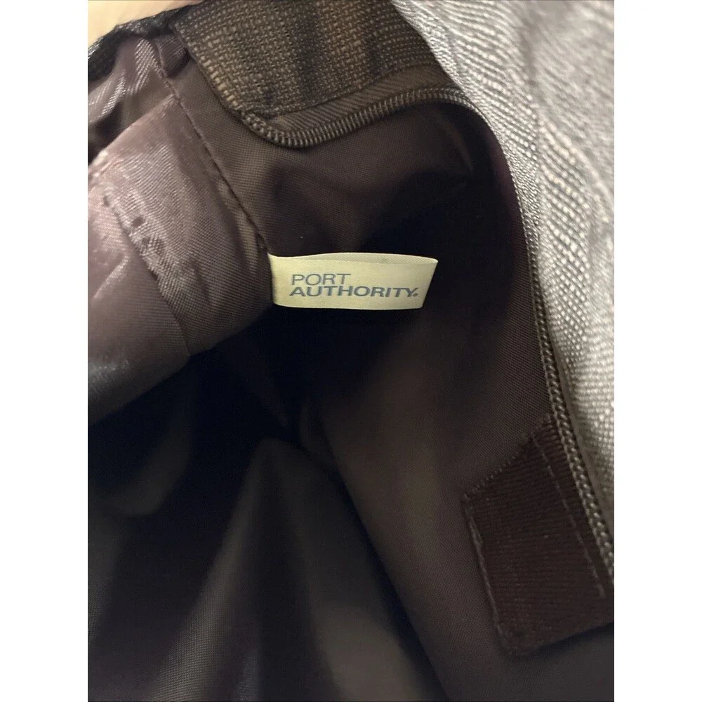 Port Authority Brown Laptop Tote Bag 3 Compartment Organizer Shoulder Bag 11x12